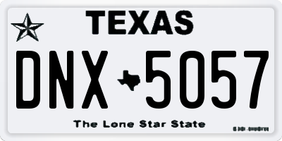 TX license plate DNX5057