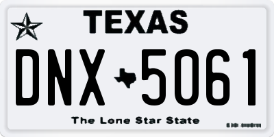 TX license plate DNX5061