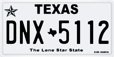 TX license plate DNX5112