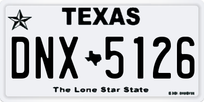 TX license plate DNX5126