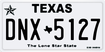 TX license plate DNX5127