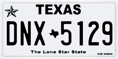 TX license plate DNX5129