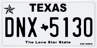 TX license plate DNX5130