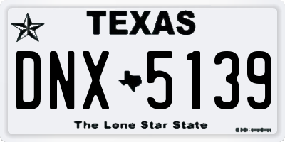 TX license plate DNX5139