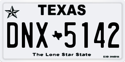 TX license plate DNX5142