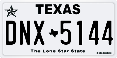 TX license plate DNX5144