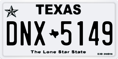 TX license plate DNX5149