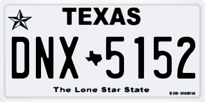 TX license plate DNX5152