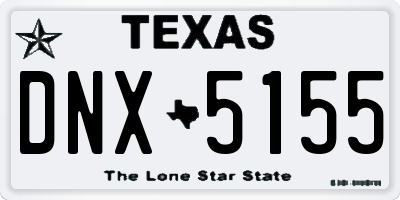 TX license plate DNX5155