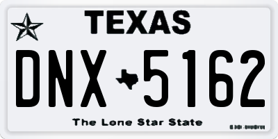 TX license plate DNX5162