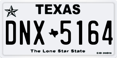 TX license plate DNX5164