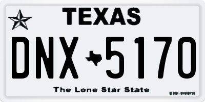 TX license plate DNX5170