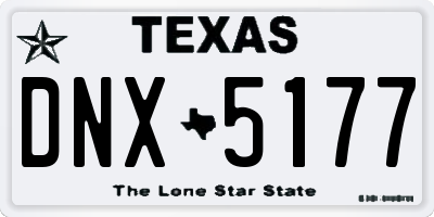 TX license plate DNX5177