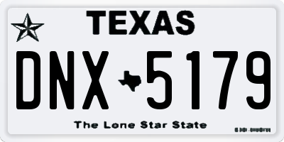 TX license plate DNX5179