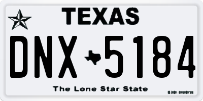 TX license plate DNX5184