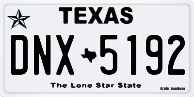 TX license plate DNX5192