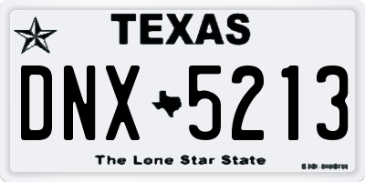 TX license plate DNX5213