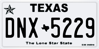 TX license plate DNX5229