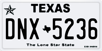 TX license plate DNX5236