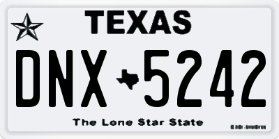 TX license plate DNX5242