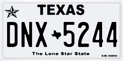 TX license plate DNX5244