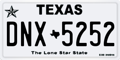 TX license plate DNX5252