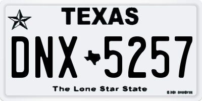 TX license plate DNX5257