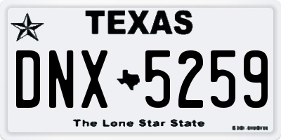 TX license plate DNX5259