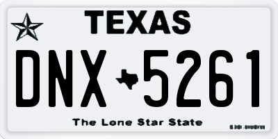 TX license plate DNX5261