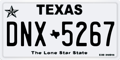 TX license plate DNX5267