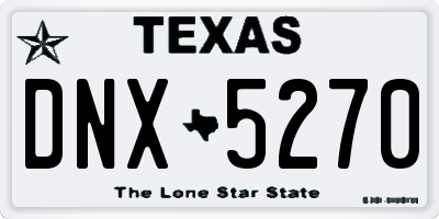 TX license plate DNX5270