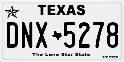 TX license plate DNX5278
