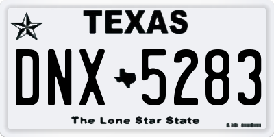 TX license plate DNX5283