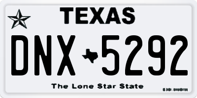 TX license plate DNX5292