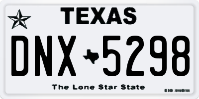 TX license plate DNX5298