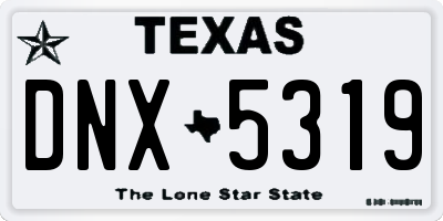 TX license plate DNX5319