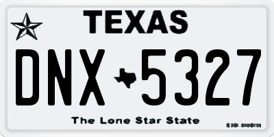 TX license plate DNX5327
