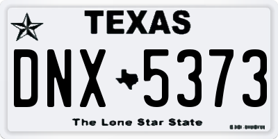 TX license plate DNX5373