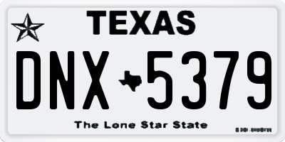 TX license plate DNX5379