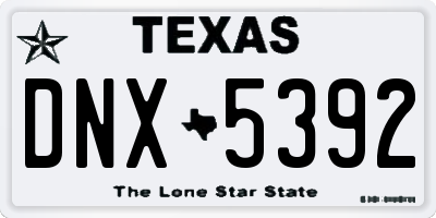 TX license plate DNX5392