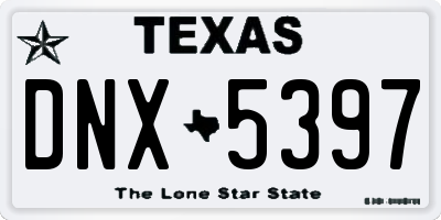 TX license plate DNX5397