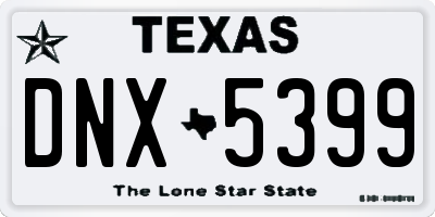 TX license plate DNX5399
