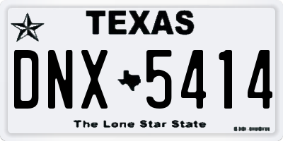 TX license plate DNX5414