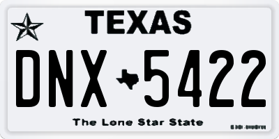 TX license plate DNX5422