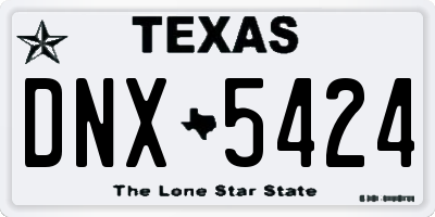 TX license plate DNX5424