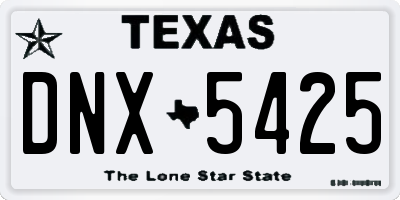 TX license plate DNX5425