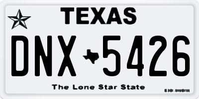 TX license plate DNX5426