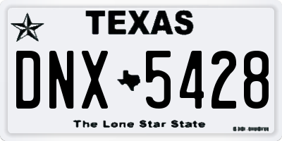 TX license plate DNX5428