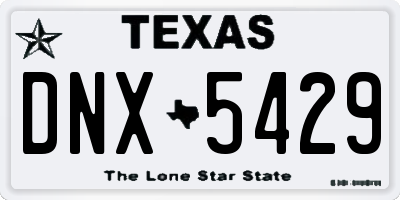 TX license plate DNX5429