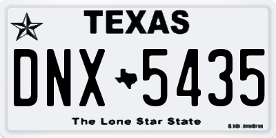 TX license plate DNX5435